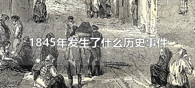 ​1845年发生了什么历史事件（1845年历史大事件）