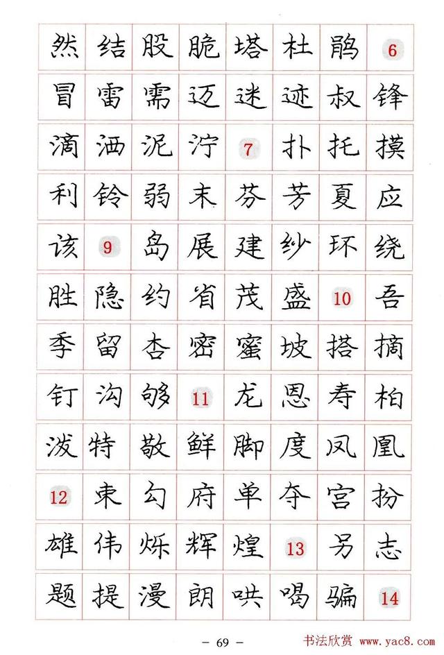 庞中华硬笔书法楷书字帖pdf（完整版庞中华硬笔楷书字帖）(69)