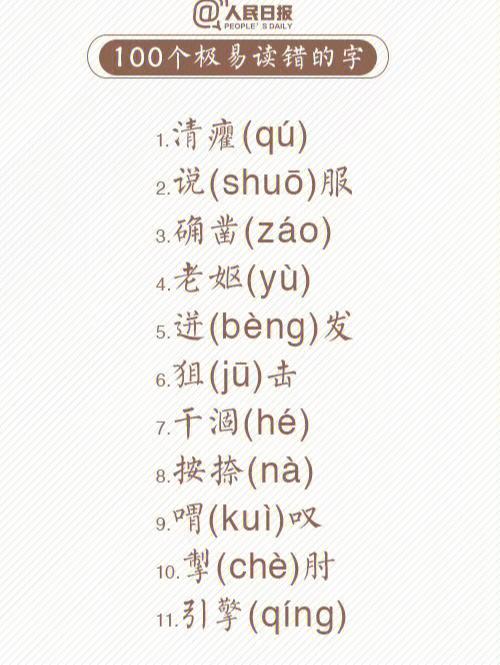 一千个最简单的字生僻字（每日识一字生僻字）