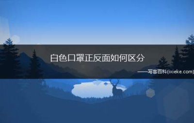 ​白色口罩正反面如何区分