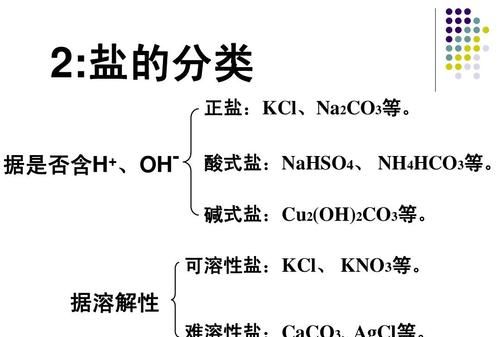 盐的分类和性质高中化学