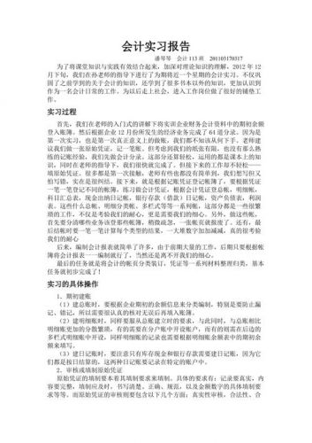 会计实习周记(会计专业实习报告)-第1张图片-