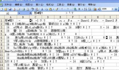 ​excel乱码如何修复（EXCEL文件乱码解决方法）