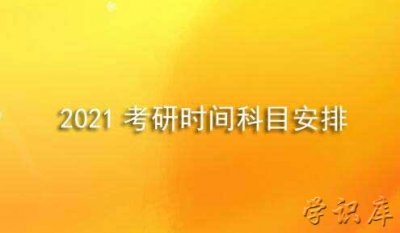 ​考研时间2021考试时间(考研科目及分值安排)