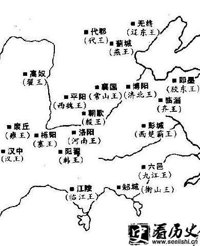 项羽分封地图