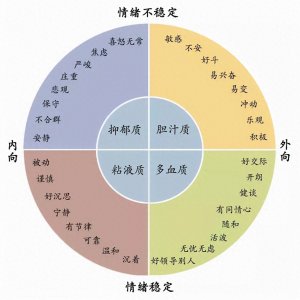 ​人的气质类型分为四种，你属于哪一种？