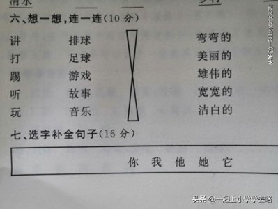 ​小学低年级你、我、他、她、它几个词语的区分