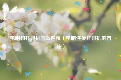 ​电脑和打印机怎么连接（电脑连接打印机的方法）