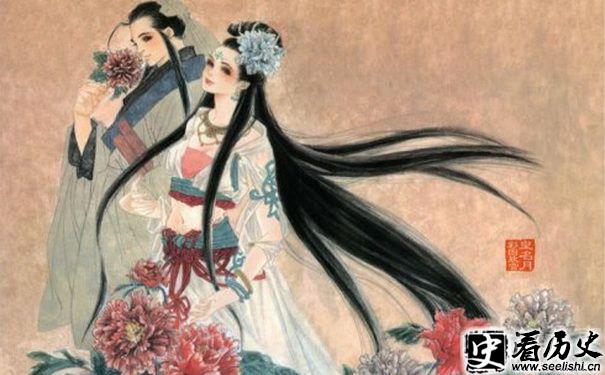 孟昶与花蕊夫人画像