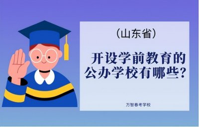 ​山东省开设学前教育的公办学校有哪些？